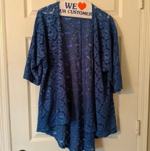EUC Royal Blue Lace Lularoe Lindsay  Small